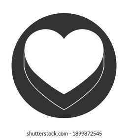 Einfache Illustration des Herzens für den Valentinstag