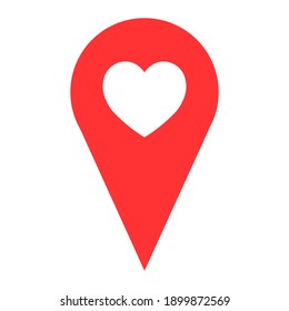 Simple ilustración del icono del corazón para el Día de San Valentín