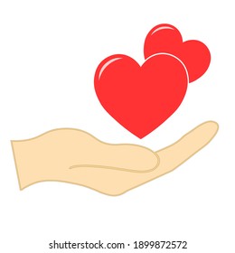 Einfache Illustration des Herzens für den Valentinstag