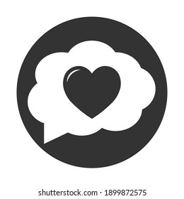 Simple illustration of heart icon for St. Valentines Day