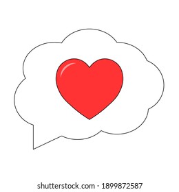 Simple illustration of heart icon for St. Valentines Day