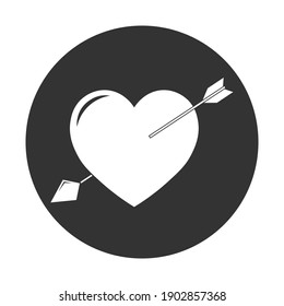 Simple ilustración del icono del corazón para el Día de San Valentín