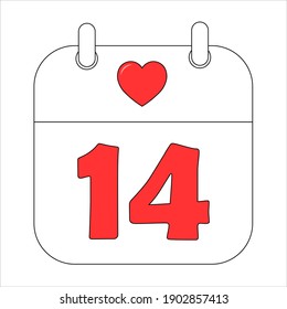 Einfache Illustration des Herzens für den Valentinstag
