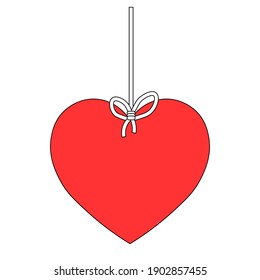 Simple illustration of heart icon for St. Valentines Day