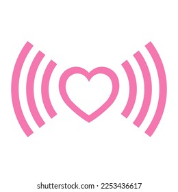Simple illustration of heart icon for St. Valentines Day