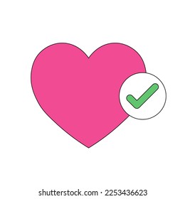 Simple illustration of heart icon for St. Valentines Day
