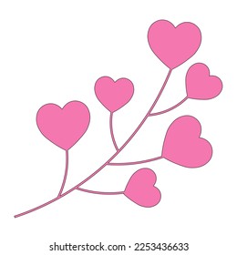 Simple illustration of heart icon for St. Valentines Day