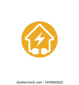simple illustration of home electricity icon 