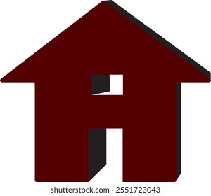 simple illustration of a house logo in the shape of the letter A