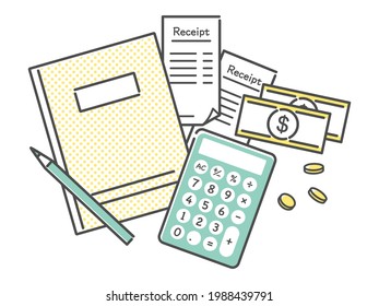 simple illustration of household expenses 