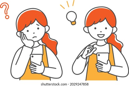 Es ist eine einfache Illustration von Hausfrau.Vector Daten, die leicht zu bearbeiten ist.