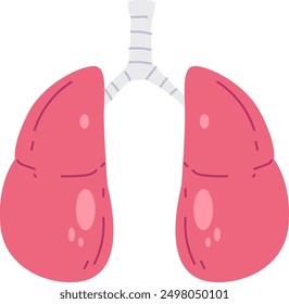Una simple ilustración de los pulmones humanos