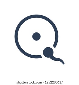 Simple Illustration of  Human Sperm Icon