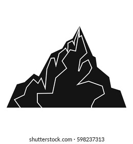 Simple illustration of iceberg vector icon for web