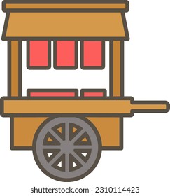 Icono de ilustración simple de un carro