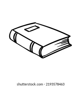 Simple illustration or icon of closed book for your sticker design, or anything you want. Editable vector design. Simple high resolution vector.