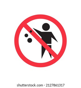 Simple illustration icon for do not trash area