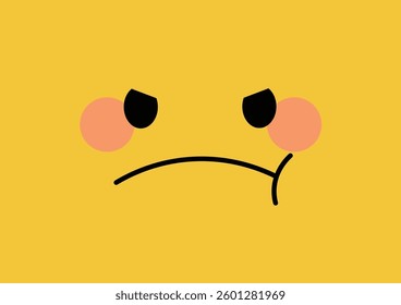 Simple illustration icon facial expression