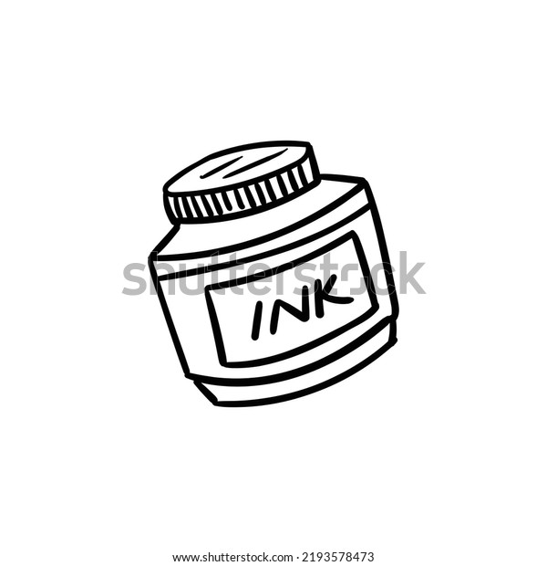 Simple Illustration Icon Ink Bottle Your Stock Vector (Royalty Free ...