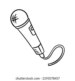 Simple illustration or icon of microphone for your sticker design, or anything you want. Editable vector design. Simple high resolution vector.