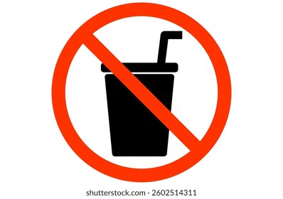 Simple illustration icon of no drink sign