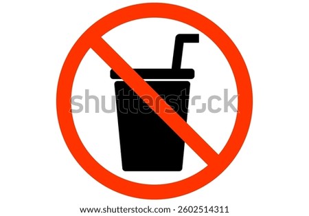 Simple illustration icon of no drink sign