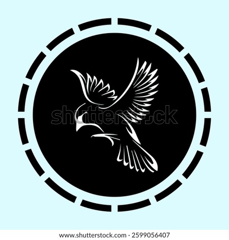 simple illustration icon of a pigeon