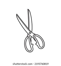 Simple illustration or icon of scissor for your sticker design, or anything you want. Editable vector design. Simple high resolution vector.