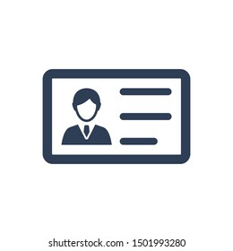 Simple Illustration of  Identification Card Icon