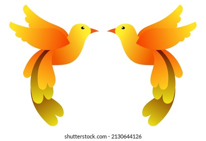 Simple ilustración de ave imaginativa