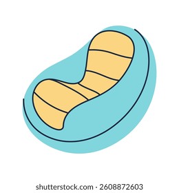 Simple illustration of an inflatable pool chair. Perfect for summer and vacation designs.
