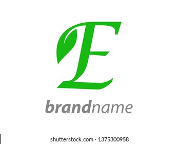 Simple illustration initial leaf logo.