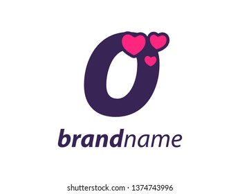 Simple Illustration Initial love logo.
