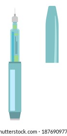 Simple illustration of insulin injection
