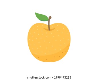 It is a simple illustration of Japanese pear.