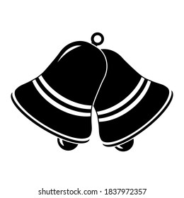 Simple illustration of jingle bell Christmas and happy new year symbol