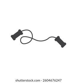 Simple illustration of a jump rope for fitness or sports designs