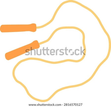 Simple illustration of a jump rope (vector asset)
