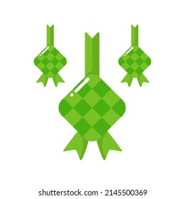 simple illustration of ketupat Lebaran. Eid celebration. vector illustration.