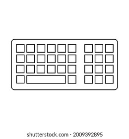 Simple illustration of keyboard Personal computer component icon