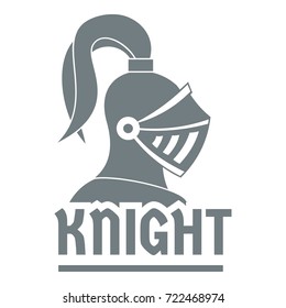 Simple illustration of knight helmet vector logo for web