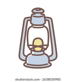 simple illustration of lamp for camping