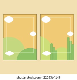 Simple Illustration Landscape Cover Template