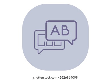 Simple illustration of language exchange through chat bubbles. Education and communication, promoting learning new languages effectively concept