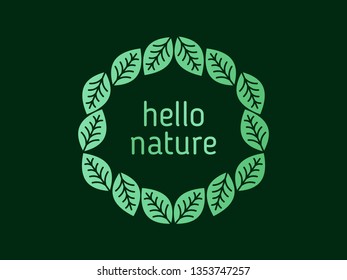 Simple illustration leaf frame.