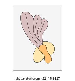 DISEÑO MINIMALISTA SIMPLE ILUSTRACIÓN. COLOR DE PASTEL DE DIBUJO DE ARTE DE LÍNEA BIEN PARA PAPEL DE PARED, CUBIERTA, AFICHE, IMPRESIÓN