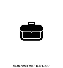 Simple illustration of leather briefcase vector icon for web design isolated on white background
