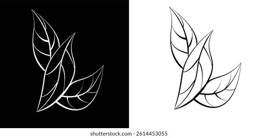 Simple Illustration of leaves and nature