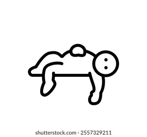 Simple illustration of a lethargic person Vector