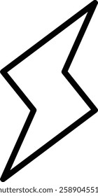 A simple illustration of a lightning or electricity symbol